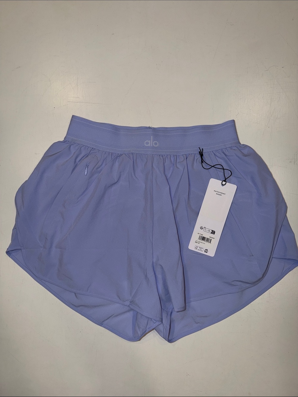 ALO Yoga Match Point Short Light Provence Blue Athletic Shorts for Women